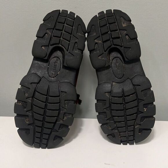 Carter's Toodler Brown Faux Leather Chunky Platform Lace Up Ankle Boot 12-18 Mos - Picture 8 of 9